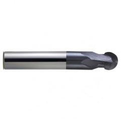 1/2" Dia. - 3" OAL - nACo CBD-Spher Ball Nose HP End Mill-2 FL - Exact Tool & Supply
