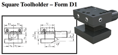 VDI Square Toolholder - Form D1 - Part #: CNC86 41.3020 - Exact Tool & Supply