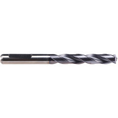 #12 Dia. × 6 mm Shank × 44 mm Flute Length × 82 mm OAL, 140°, TiAlN-TA14, 2 Flute, Coolant Thru, HE Solid Carbide Drill - Exact Tool & Supply