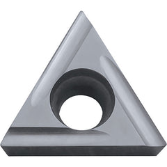 TCGT 2202 F-U TN60, 0.0039″ Corner Radius, 1/8″ Thick, 1/4″ Inscribed Circle, TiCN/NbC, Triangle, Turning Indexable Insert - Exact Tool & Supply