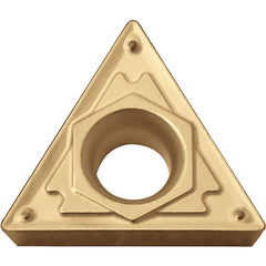 TCMT 2151 HQ PV720, 1/64″ Corner Radius, 3/32″ Thick, 1/4″ Inscribed Circle, TiCN (MEGACOAT NANO), Triangle, Turning Indexable Insert - Exact Tool & Supply