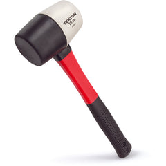 Tekton 16 Oz. White/Black Rubber Mallet Fiberglass Handle - Exact Tool & Supply