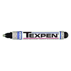 Texpen Medium Marker - Stainless Steel Ball Tip - Black - Exact Tool & Supply