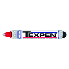 Texpen Medium Marker - Stainless Steel Ball Tip - Red - Exact Tool & Supply