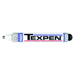 Texpen Medium Marker - Stainless Steel Ball Tip - White - Exact Tool & Supply