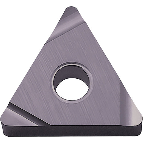 TNEG 3305 SSF PV7025, 0.0079″ Corner Radius, 3/16″ Thick, 3/8″ Inscribed Circle, TiCN (MEGACOAT), Triangle, Turning Indexable Insert - Exact Tool & Supply