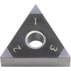TNGA 333 MET KBN525, 3/64″ Corner Radius, 3/16″ Thick, 3/8″ Inscribed Circle, Triangle, Turning Indexable Insert - Exact Tool & Supply