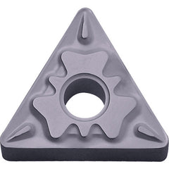 TNMG 332 HQ PV7025, 1/32″ Corner Radius, 3/16″ Thick, 3/8″ Inscribed Circle, TiCN (MEGACOAT), Triangle, Turning Indexable Insert - Exact Tool & Supply