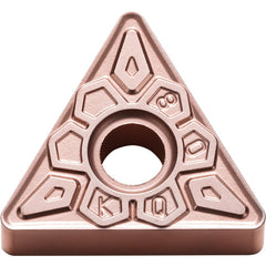 TNMG 331 KQ CA310, 1/64″ Corner Radius, 3/16″ Thick, 3/8″ Inscribed Circle, TiCnulll2O3/Ti, Triangle, Turning Indexable Insert - Exact Tool & Supply