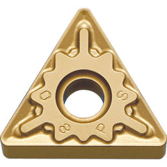 TNMG 432 PS CA525, 1/32″ Corner Radius, 3/16″ Thick, 1/2″ Inscribed Circle, TiCnulll2O3/TiN, Triangle, Turning Indexable Insert - Exact Tool & Supply