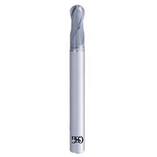 ‎5/16″ Dia. × 5/16″ Shank × 0.313″ DOC × 3-1/2″ OAL, Carbide DURO, 2 Flute, Shrink Fit, Ballnose End Mill - Exact Tool & Supply