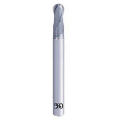 ‎5/16″ Dia. × 5/16″ Shank × 0.313″ DOC × 3-1/2″ OAL, Carbide DURO, 2 Flute, Shrink Fit, Ballnose End Mill - Exact Tool & Supply