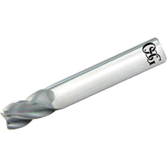 3 mm Dia. × 6 mm Shank × 4.5 mm DOC × 45 mm OAL, Carbide, Duarise, 4 Flute, Shrink Fit, Square, Solid End Mill - Exact Tool & Supply
