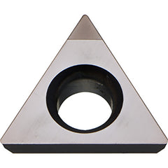 TPGB 321 SE KBN525, 1/64″ Corner Radius, 1/8″ Thick, 3/8″ Inscribed Circle, Triangle, Turning Indexable Insert - Exact Tool & Supply