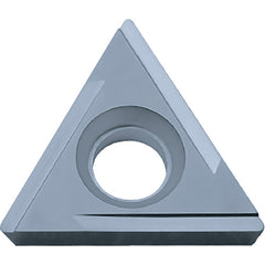 TPGH 321 Hard Steel PV7025, 1/64″ Corner Radius, 1/8″ Thick, 3/8″ Inscribed Circle, TiCN (MEGACOAT), Triangle, Turning Indexable Insert - Exact Tool & Supply