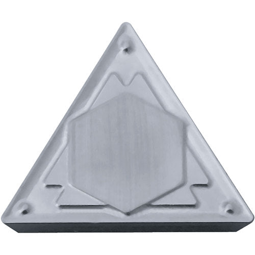 TPMR 221 HQ TN60, 1/64″ Corner Radius, 1/8″ Thick, 1/4″ Inscribed Circle, TiCN/NbC, Triangle, Turning Indexable Insert - Exact Tool & Supply