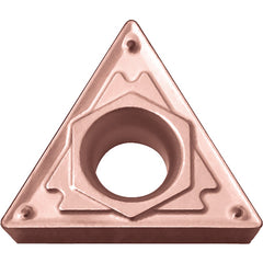 TPMT 322 HQ CA320, 1/32″ Corner Radius, 1/8″ Thick, 3/8″ Inscribed Circle, TiCnulll2O3/Ti, Triangle, Turning Indexable Insert - Exact Tool & Supply
