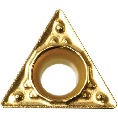 TPMT 2205 HQ CA5515, 0.0079″ Corner Radius, 1/8″ Thick, 1/4″ Inscribed Circle, TiCnulll2O3/TiN, Triangle, Turning Indexable Insert - Exact Tool & Supply