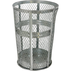 Trash Receptical E x p Metal Round 48 Gallon-Galv - Exact Tool & Supply
