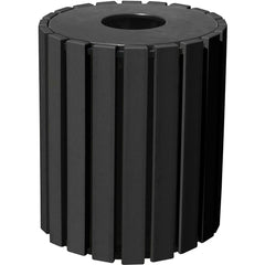 Trash Receptical Poly Round 33 Gal-Black - Exact Tool & Supply