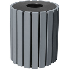 Trash Receptical Poly Round 33 Gal-Char - Exact Tool & Supply