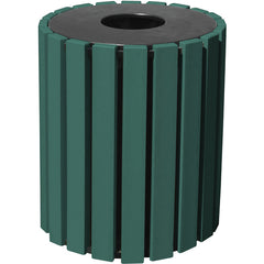 Trash Receptical Poly Round 33 Gal-Green - Exact Tool & Supply