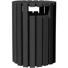 Trash Receptical Poly Rain Cap Round 33 Gal-Black - Exact Tool & Supply
