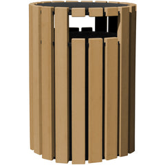Trash Receptical Poly Rain Cap Round 33 Gal-Cedar - Exact Tool & Supply