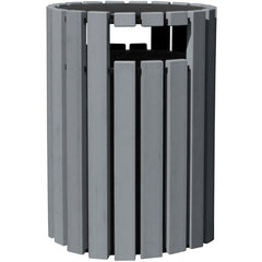 Trash Receptical Poly Rain Cap Round 33 Gal-Char - Exact Tool & Supply