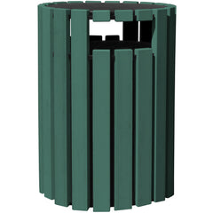 Trash Receptical Poly Rain Cap Round 33 Gal-Green - Exact Tool & Supply