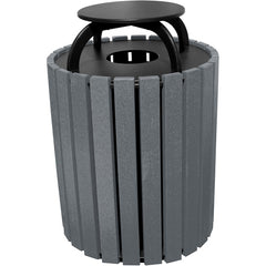Trash Receptical Poly Rain Cap Round 49 Gal-Char - Exact Tool & Supply
