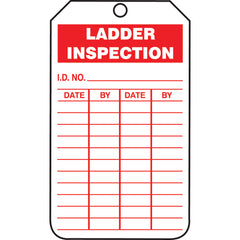 Ladder Status Tag, Ladder Inspection, 25/Pk, Cardstock - Exact Tool & Supply