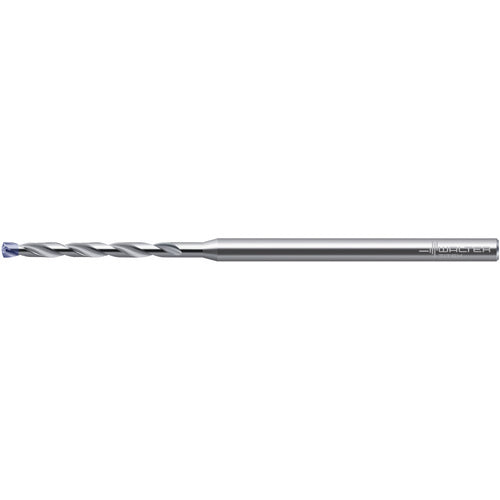 ‎2.2 mm Dia. × 3 mm Shank × 25 mm Flute Length × 63 mm OAL, 140°, 2xD Flute, Coolant Thru, DIN 6535 HA, Round Solid Carbide Drill A6489AMP-2.2 - Exact Tool & Supply