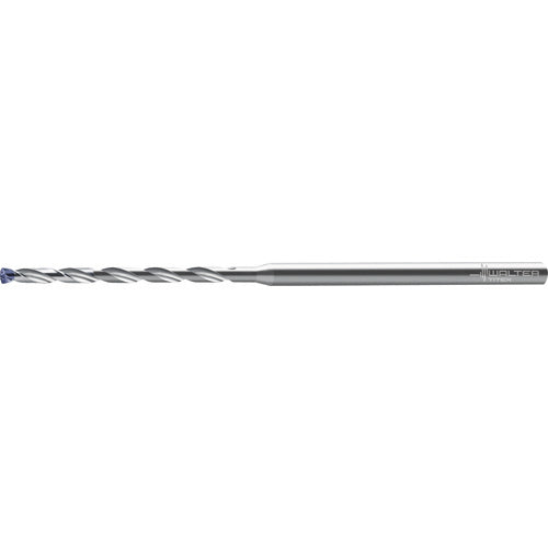 ‎2.5 mm Dia. × 3 mm Shank × 39 mm Flute Length × 77 mm OAL, 140°, 2xD Flute, Coolant Thru, DIN 6535 HA, Round Solid Carbide Drill A6589AMP-2.5 - Exact Tool & Supply