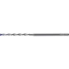 ‎2.5 mm Dia. × 3 mm Shank × 39 mm Flute Length × 77 mm OAL, 140°, 2xD Flute, Coolant Thru, DIN 6535 HA, Round Solid Carbide Drill A6589AMP-2.5 - Exact Tool & Supply