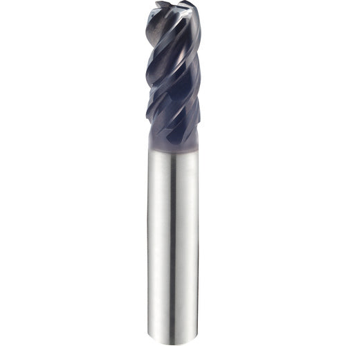 3/8″ × 3/8″ × 1 1/4″ × 3″ 4 Flute 0.0100″ C/R Carbide End Mill-Plain Shank - Y-Coating - Exact Tool & Supply