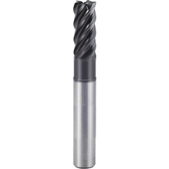 1″ × 1″ × 1 1/4″ × 6″ 5 Flute 0.1900″ C/R Carbide End Mill-Plain Shank - Y-Coating
