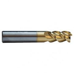 1/2 TuffCut SS 3 Fl High Helix TiN Coated Center Cutting End Mill - Exact Tool & Supply