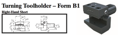 VDI Turning Toolholder - Form B1 (Right-Hand Short) - Part #: CNC86 21.5032 - Exact Tool & Supply