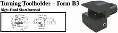 VDI Turning Toolholder - Form B3 (Right-Hand Short-Inverted) - Part #: CNC86 23.5032 - Exact Tool & Supply