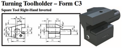 VDI Turning Toolholder - Form C3 (Square Tool Right-Hand Inverted) - Part #: CNC86 33.8040 - Exact Tool & Supply