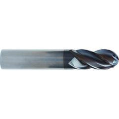 1/2x1/2x5/8x2-1/2 4 Flute Ball Nose TuffCut® XT HP End Mill ALtima® Blaze Coated - Exact Tool & Supply