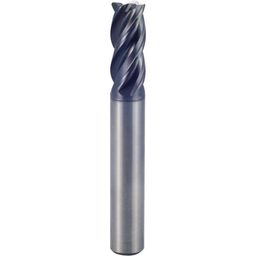 5/8″ × 5/8″ × 2″ × 4″ 4 Flute 0.0150″ C/R Carbide End Mill-Plain Shank - Y-Coating - Exact Tool & Supply