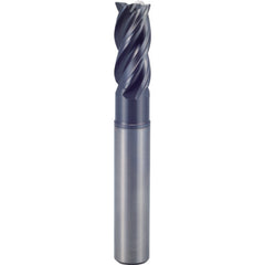 3/4″ × 3/4″ × 1″ × 5″ 4 Flute Square End Carbide End Mill-Plain Shank - Y-Coating - Exact Tool & Supply