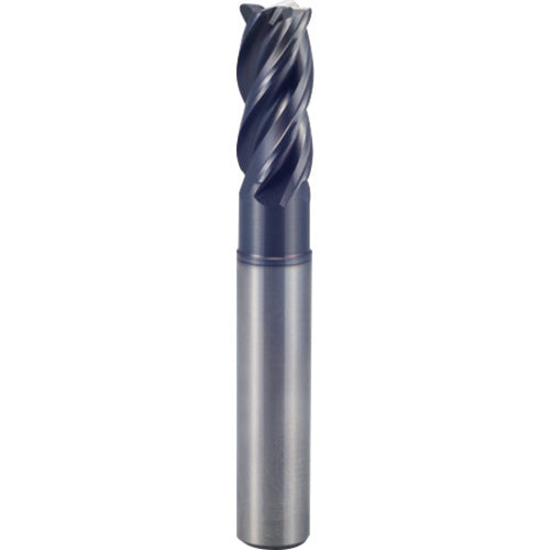 1″ × 1″ × 1 1/8″ × 5″ 4 Flute 0.2500″ C/R Carbide End Mill-Plain Shank - Y-Coating - Exact Tool & Supply
