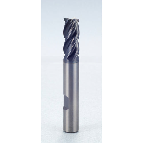 3/8″ × 3/8″ × 1/2″ × 2 1/2″ 4 Flute Chamfer Carbide End Mill-Flat Shank - Y-Coating - Exact Tool & Supply