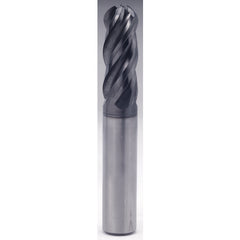 13/32″ × 7/16″ × 15/16″ × 2 3/4″ 4 Flute Square End Carbide End Mill-Plain Shank - Y-Coating - Exact Tool & Supply