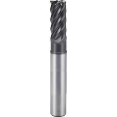 3/4″ × 3/4″ × 1 1/8″ × 4″ 6 Flute Square End Carbide End Mill-Plain Shank - Y-Coating - Exact Tool & Supply