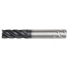 1x1x1-3/4x4-1/2 5FL Square Carbide End Mill-Round Shank-AlTiN - Exact Tool & Supply