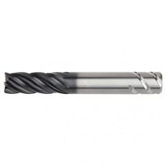 1x1x1-3/4x4-1/2 .030R 5FL Carbide End Mill-Round Shank-AlTiN - Exact Tool & Supply